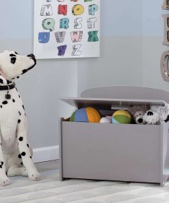 Delta Children MySize Deluxe Toy Box - Greenguard Gold Certified, Grey - 3