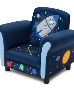 Delta Children Space Adventures Kids Upholstered Chair, Blue - 4