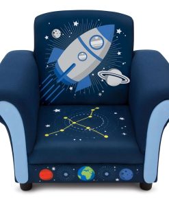 Delta Children Space Adventures Kids Upholstered Chair, Blue - 5