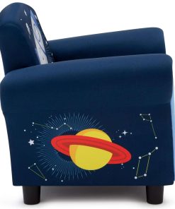 Delta Children Space Adventures Kids Upholstered Chair, Blue - 6