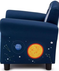 Delta Children Space Adventures Kids Upholstered Chair, Blue - 7