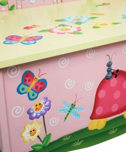 Fantasy Fields - Hand Crafted & Painted Kids Storage Bench Seat - Magic Garden - 6