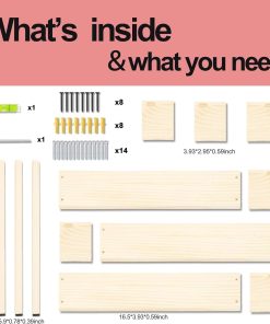 Fixwal Nursery Book Wall Shelves, 16.5 Inch Floating Bookshelves for Wall Set of 3, Baby Nursery Decor, Solid Wood Wall Mounted Shelves for Books, Toys and Decor Storage (Natural Wood) - 7