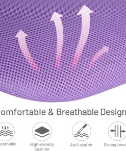 FurnitureR Kids Desk Chair, Armless Small Adjsutable Swivel Task Chair with Soft Cushion for Study Kids Teens Child, Purple - 7