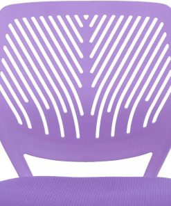 FurnitureR Writing Desk Chair for Teens Boys Girls,Home Office Chair with Breathable PP Mid Back, Armless,Height Adjustable,360 Swivel Chair,Purple - 4