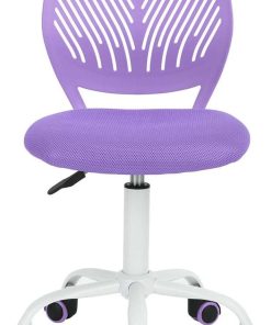 FurnitureR Writing Desk Chair for Teens Boys Girls,Home Office Chair with Breathable PP Mid Back, Armless,Height Adjustable,360 Swivel Chair,Purple - 5