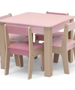 GAP GapKids Table and 4 Chair Set - Greenguard Gold Certified, Blush-Natural - 5