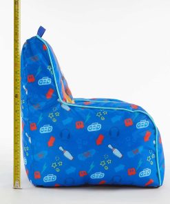 Idea Nuova Disney Mickey Mouse Kids Nylon Bean Bag Chair with Piping & Top Carry Handle, Large - 3