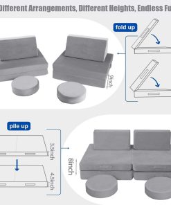 MeMoreCool Kids Couch, Kids Play Couch, Kid Couch Sofa, Kids Couch for Playroom, Modular Kids Couch, Foam Sofa - 7