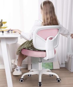 Primy Kids Desk Chair, Pink Study Chair for Boys Girls with Height Adjustable, Swivel Mesh Task Student Chairs for 4-12, Growing Teen Office Chair for Home-School-Office - 4
