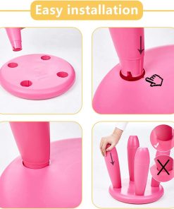 Soerreo Children's Footstools, Kindergarten Learning Stools, Plastic Light Footstools are Durable and Movable (Red Wine) - 5