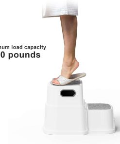 UNCLE WU Step Stool for Kids-Adult -Dual-Height 9.5 Non-Slip for Potty Training, Kitchen, Bathroom, Bedroom & Classroom - 2