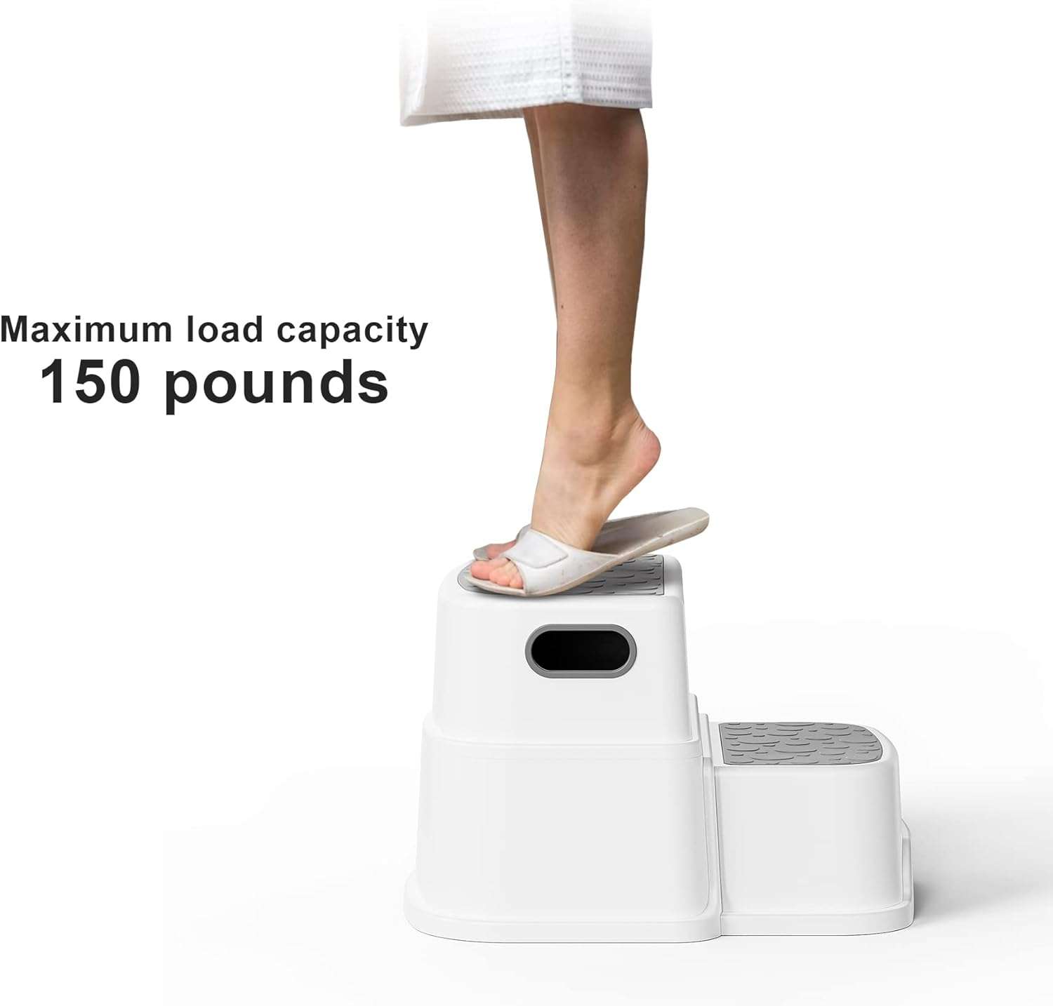 UNCLE WU Step Stool for Kids-Adult -Dual-Height 9.5 Non-Slip for Potty Training, Kitchen, Bathroom, Bedroom & Classroom - 2