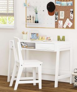 UTEX Kids Desk and Chair Set, Study Desk for Kids with Drawers, Wooden Children Study Table, Student Writing Desk Computer Workstation for Bedroom & Study Room - 2