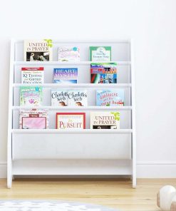 UTEX Kids Sling Bookshelf, Magazine-Book Rack,Book Organizer (White) - 7