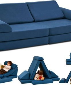 jela Kids Couch Large, Floor Sofa Modular Funiture for Kids Adults, Playhouse Play Set for Toddlers Babies, Modular Foam Play Couch Indoor Outdoor - 1