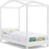 Delta Children Poppy House Wood Twin Bed, Platform Bed - No Box Spring Needed, Bianca White - 1