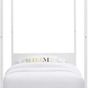 Delta Children Poppy House Wood Twin Bed, Platform Bed - No Box Spring Needed, Bianca White - 4