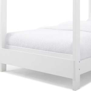 Delta Children Poppy House Wood Twin Bed, Platform Bed - No Box Spring Needed, Bianca White - 5