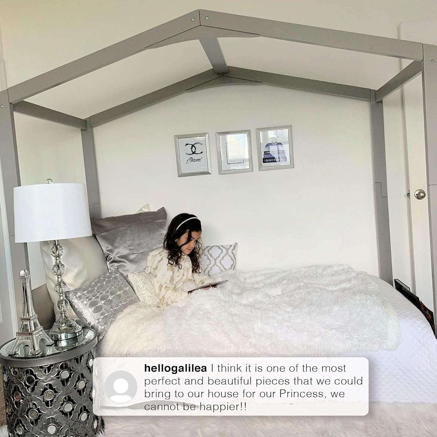 Delta Children Poppy House Wood Twin Bed, Platform Bed - No Box Spring Needed, Bianca White - 7