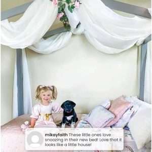 Delta Children Poppy House Wood Twin Bed, Platform Bed - No Box Spring Needed, Bianca White - 8