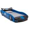 Delta Children Turbo Race Car Twin Bed, Blue - 1