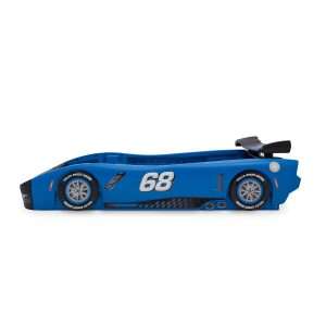 Delta Children Turbo Race Car Twin Bed, Blue - 6