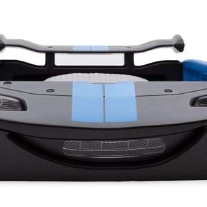 Delta Children Turbo Race Car Twin Bed, Blue - 7