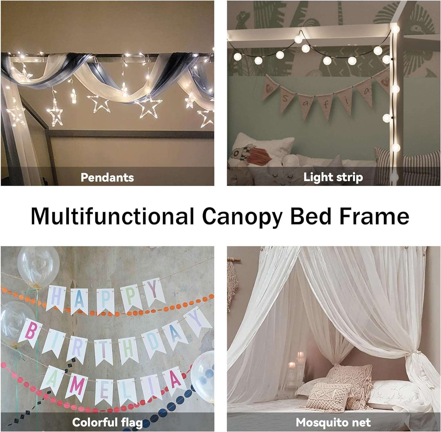 Merax Wood House Bed,Toddler Bed with Wood Slats,No Box Spring Needed, White - 5