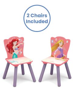 Kids Table and Chair Set with Storage (2 Chairs Included) - Ideal for Arts & Crafts, Snack Time, Homeschooling, Homework & More, Disney Princess - 5