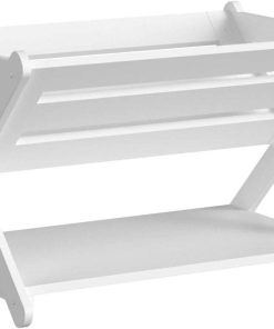 UTEX Kids' Book Caddy with Shelf, Kids Bookcase Storage with Shelf, Kids Book Storage Organizer for Toddlers, Kids, White (White) - 5
