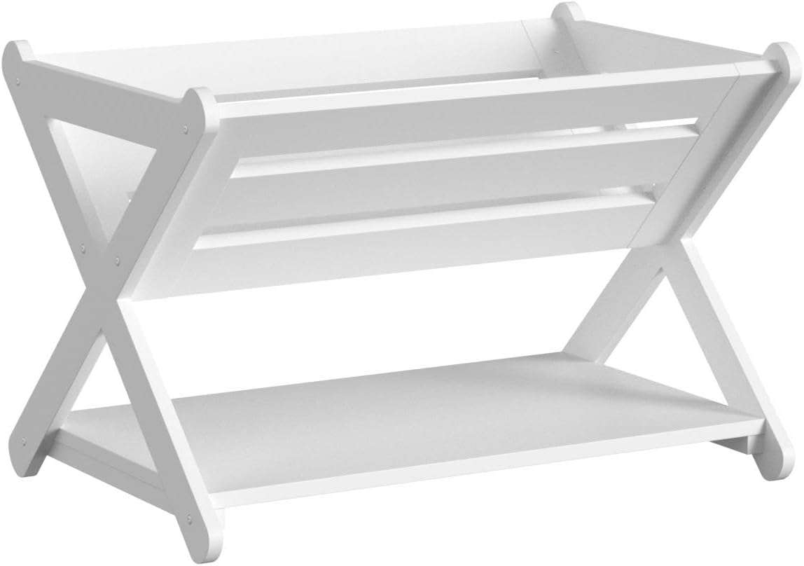 UTEX Kids' Book Caddy with Shelf, Kids Bookcase Storage with Shelf, Kids Book Storage Organizer for Toddlers, Kids, White (White) - 5