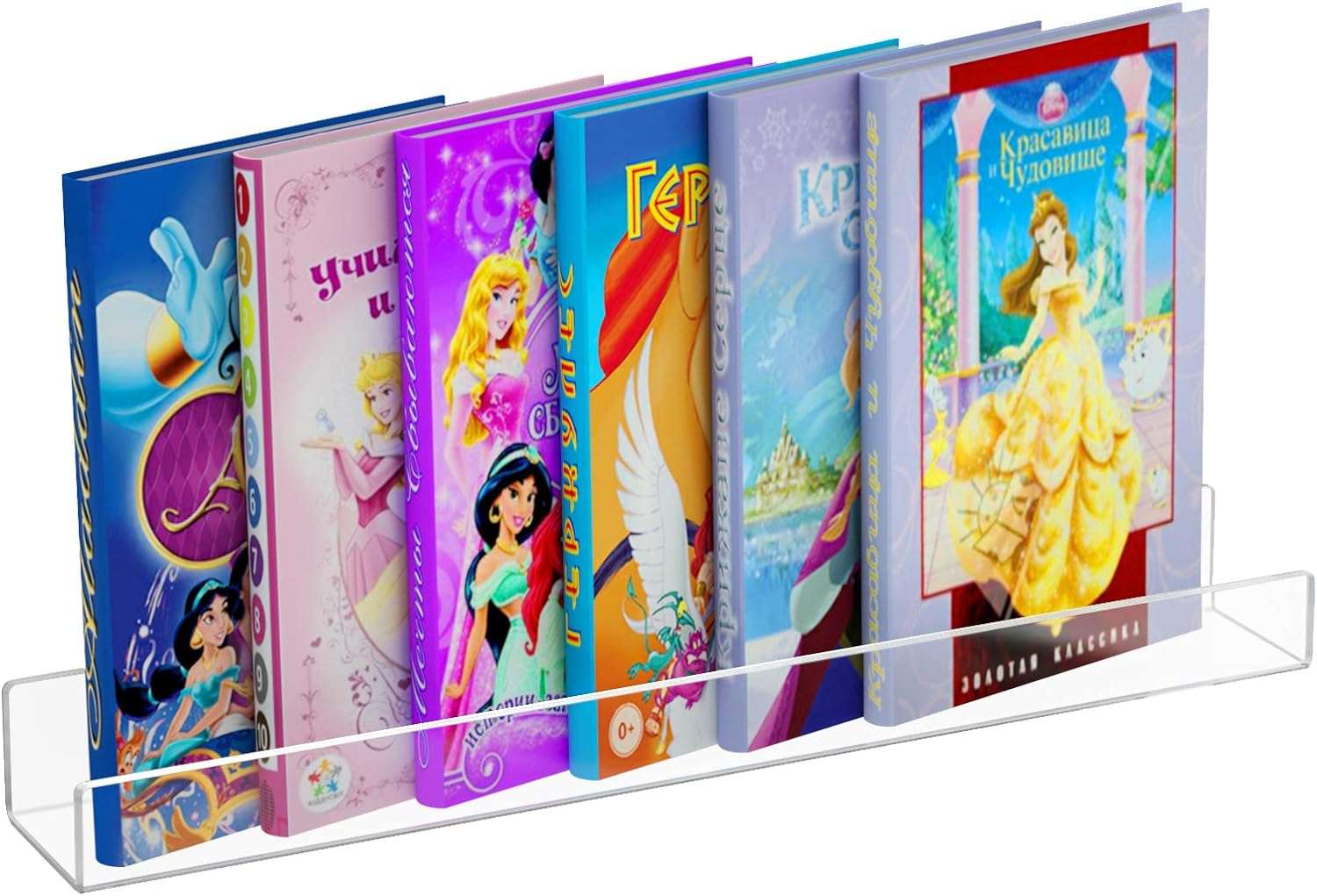 NIUBEE Acrylic Invisible Floating Bookshelf 24 inch,Kids Clear Wall Bookshelves Display Book Shelf,50% Thicker with Free Screwdriver - 1