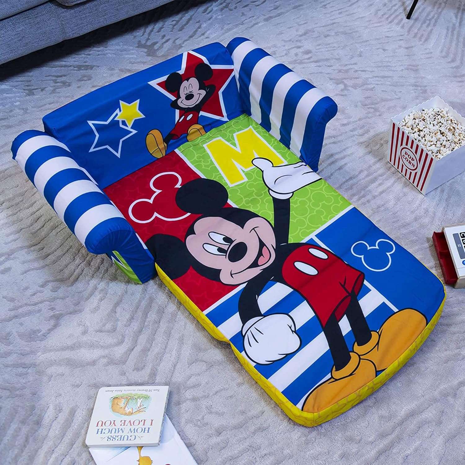 MARSHMALLOW Furniture, Children's 2-in-1 Flip Open Foam Compressed Sofa, Disney’s Mickey Mouse - 9