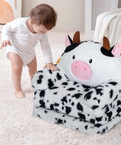 Toddler Chair Kids Sofa - Toddler Sofa Kids Couch Fold Out, 2 in 1 Flip Out Couch and Mini Sofa for Girls and Boys, Baby Couch for 1-4 Year Olds - Cute and Comfy Baby Sofa - 2