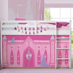 Delta Children Loft Bed Tent Curtain Set for Low Twin, Disney Princess - 1
