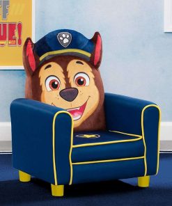Delta Children Figural Upholstered Kids Chair, Nick Jr. PAW Patrol Chase,Wood, Blue - 2