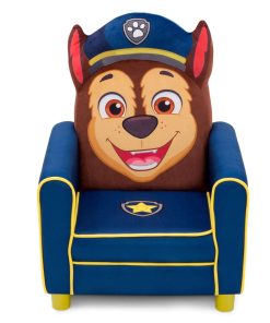 Delta Children Figural Upholstered Kids Chair, Nick Jr. PAW Patrol Chase,Wood, Blue - 5