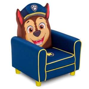 Delta Children Figural Upholstered Kids Chair, Nick Jr. PAW Patrol Chase,Wood, Blue - 8