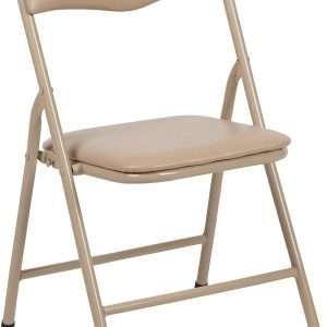 Flash Furniture Mindy Kids 5-Piece Folding Square Table and Chairs Set for Daycare and Classrooms, Children's Activity Table and Chairs Set, Tan - 7