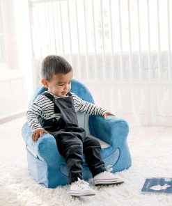 Soft Landing Animal Adventure Sweet Seats, Premium and Comfy Toddler Lounge Chair with Carrying Handle & Side Pockets – Blue Whale - 6