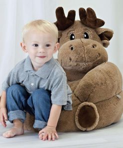 Trend Lab Moose Toddler Chair - Plush Pillow Kids Chair, Comfy Animal Chair for Toddlers 1-3 Years Old, 21x19x19 Inches - Baby Chair, Soft Toddler Lounge Chair, Kids Bean Bag Chair Alternative - 8