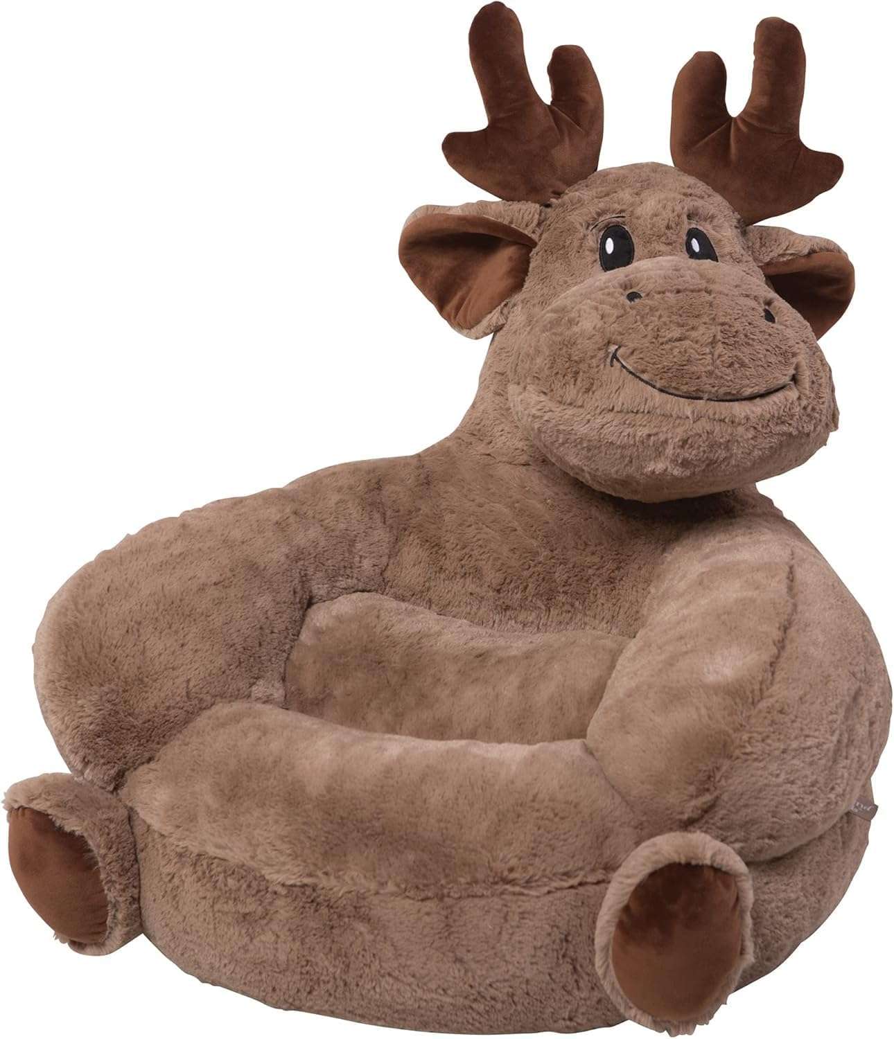 Trend Lab Moose Toddler Chair - Plush Pillow Kids Chair, Comfy Animal Chair for Toddlers 1-3 Years Old, 21x19x19 Inches - Baby Chair, Soft Toddler Lounge Chair, Kids Bean Bag Chair Alternative - 9