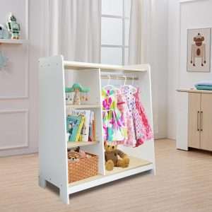 Kids' Armoires & Dressers, Kids Dress Up Storage, Open Hanging Armoire, Baby Dresser, Kids Wardrobe, Toddler Dress Up Rack, Organizer, Clothes Rack for Girls, Closet for Baby Clothes, Bedroom - 1