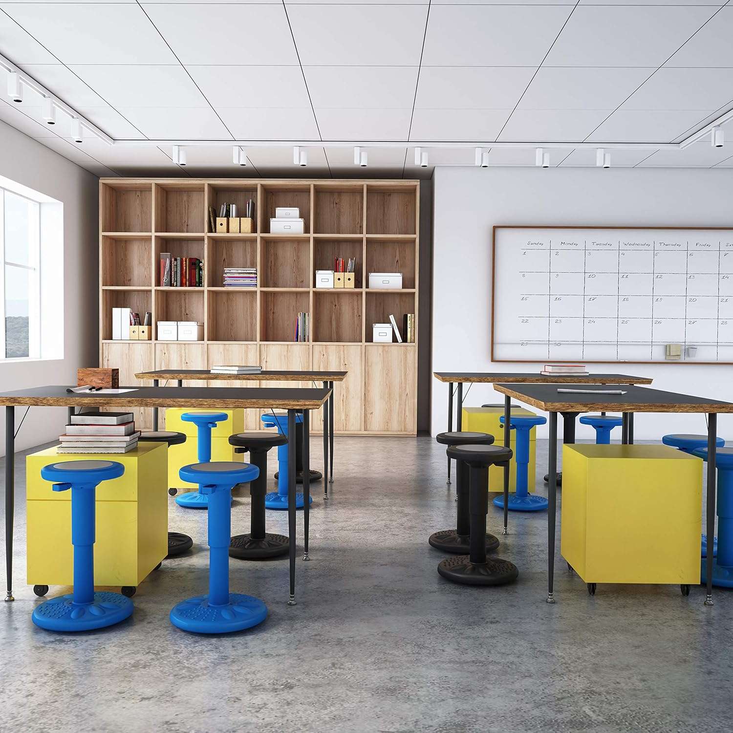 ActiveChairs Adjustable Wobble Chair, Flexible Classroom Seating improves Focus, Posture & Helps ADHD-ADD. Classroom Stools, Active Wobble Chairs - 5