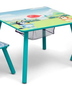 Delta Children Bluey Kids Table and Chair Set with Storage - Greenguard Gold Certified - Ideal for Arts & Crafts, Snack Time, Homeschooling, Homework & More, Blue - 1