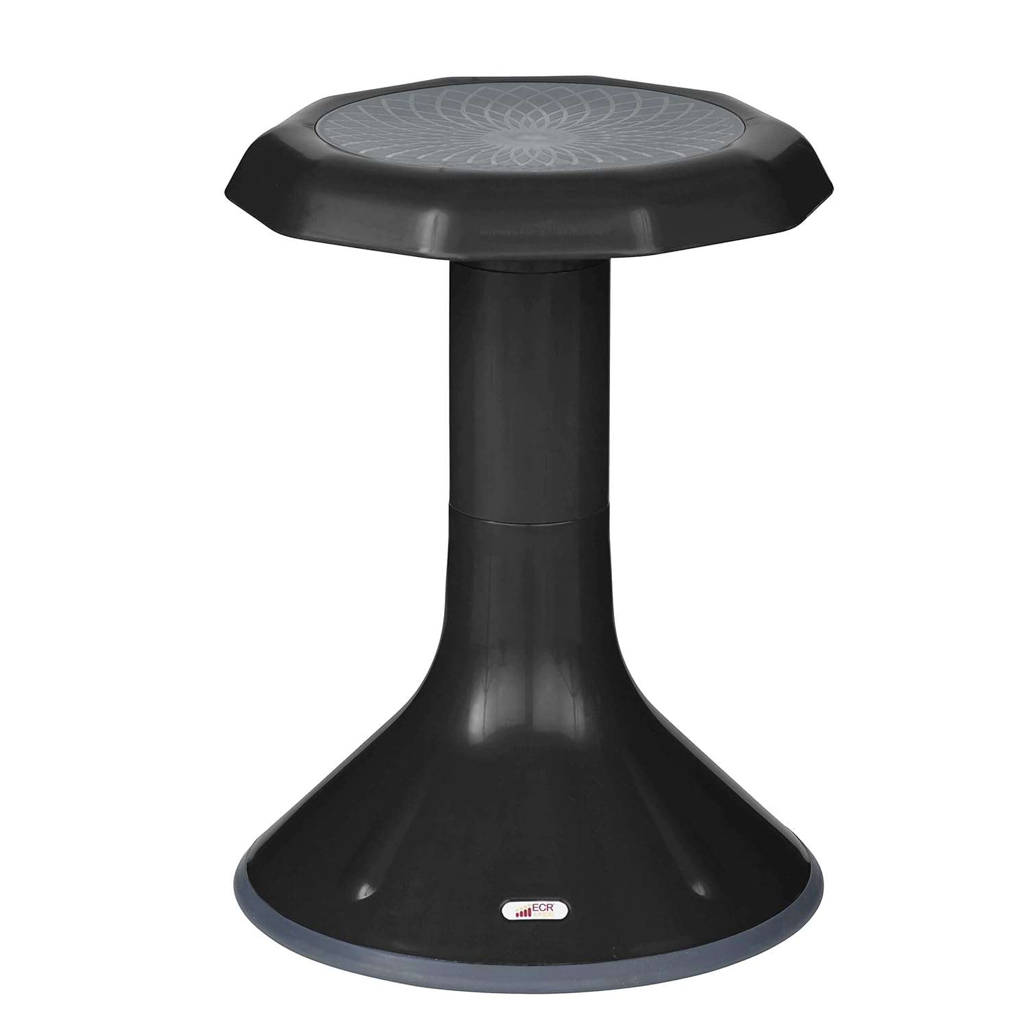ECR4Kids ACE Active Core Engagement Wobble Stool, 18-Inch Seat Height, Flexible Seating, Black - 1