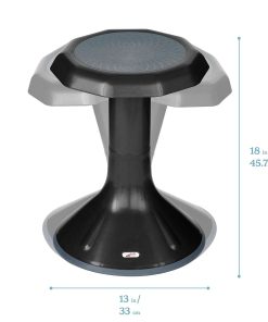 ECR4Kids ACE Active Core Engagement Wobble Stool, 18-Inch Seat Height, Flexible Seating, Black - 3