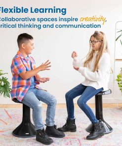 ECR4Kids ACE Active Core Engagement Wobble Stool, 18-Inch Seat Height, Flexible Seating, Black - 5