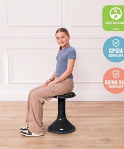 ECR4Kids ACE Active Core Engagement Wobble Stool, 18-Inch Seat Height, Flexible Seating, Black - 6
